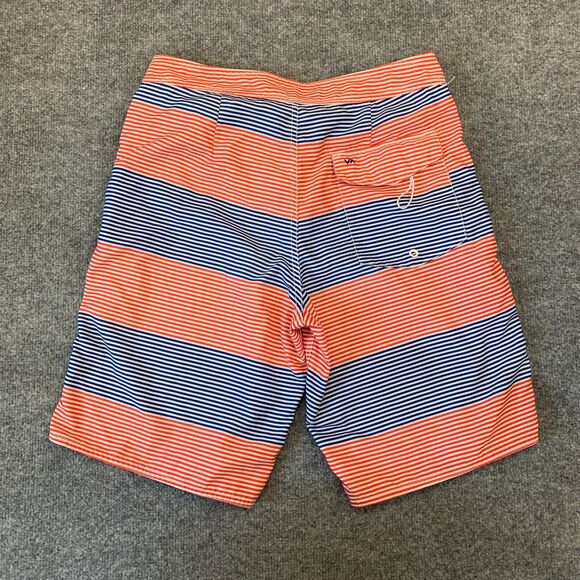 RVCA Board Shorts Mens 30 Red/Blue Striped Quick Dry Drawstring Tie Quick Dry - Picture 3 of 12